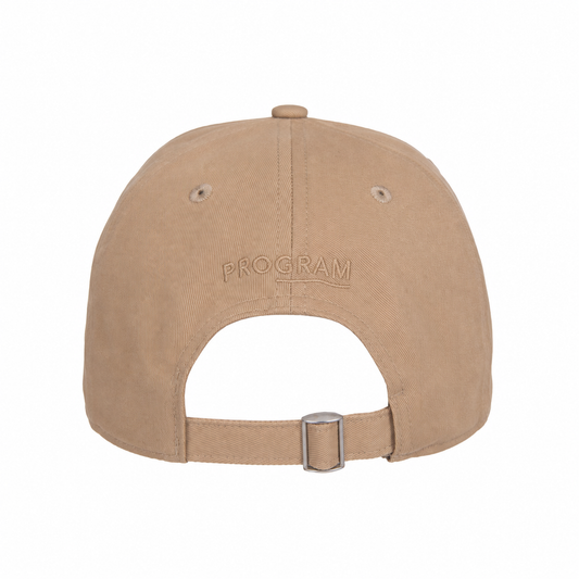 Program cap beige on beige back