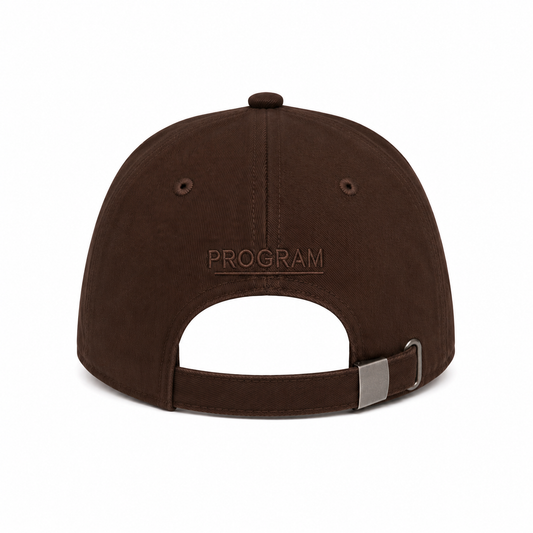 program brown on brown back cap