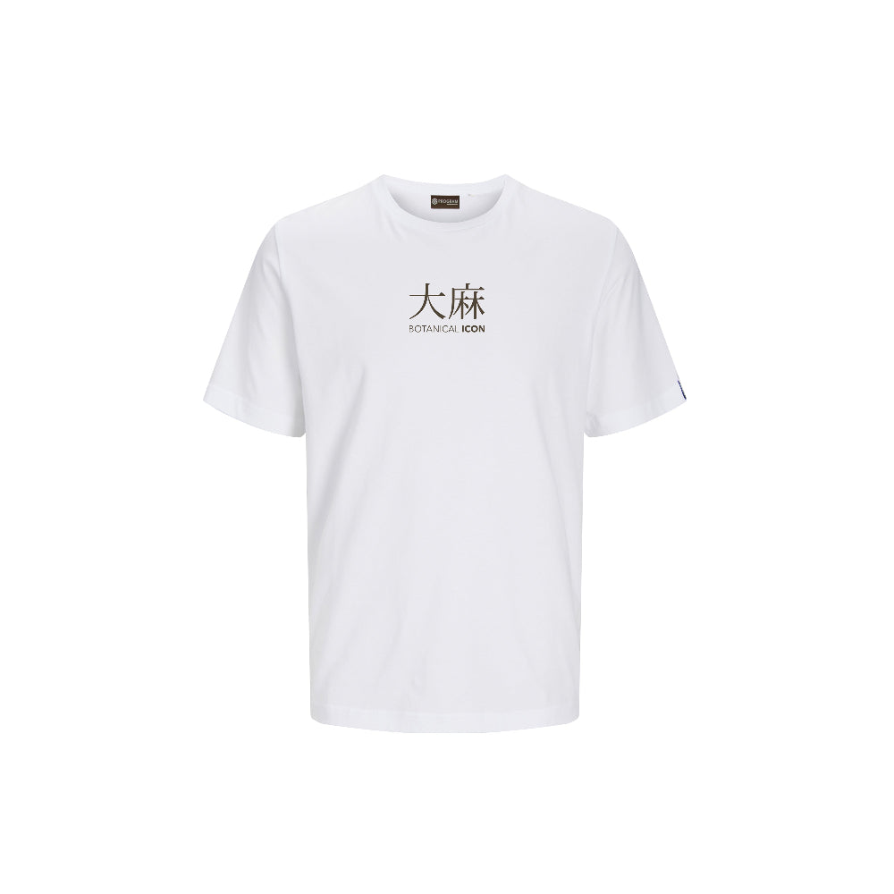 white botanical icon t-shirt