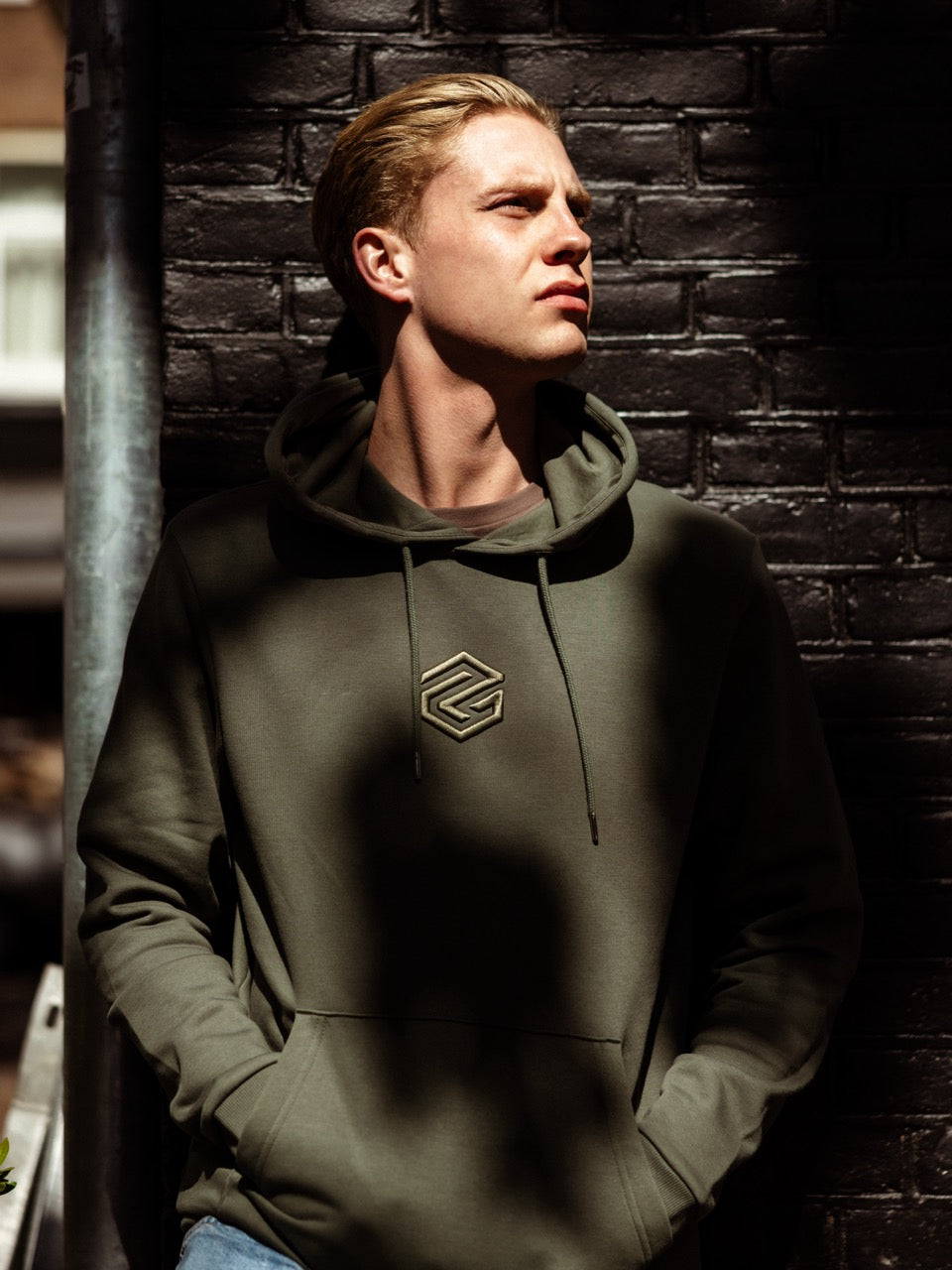 green quote program logo hoodie