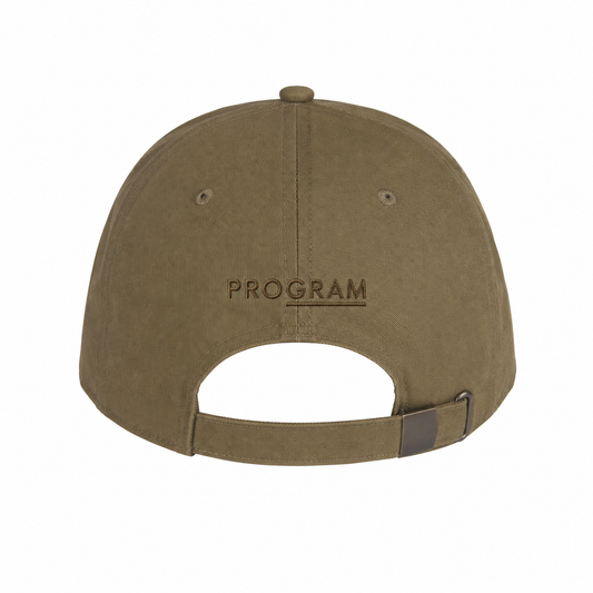 Program Cap olive green on green back