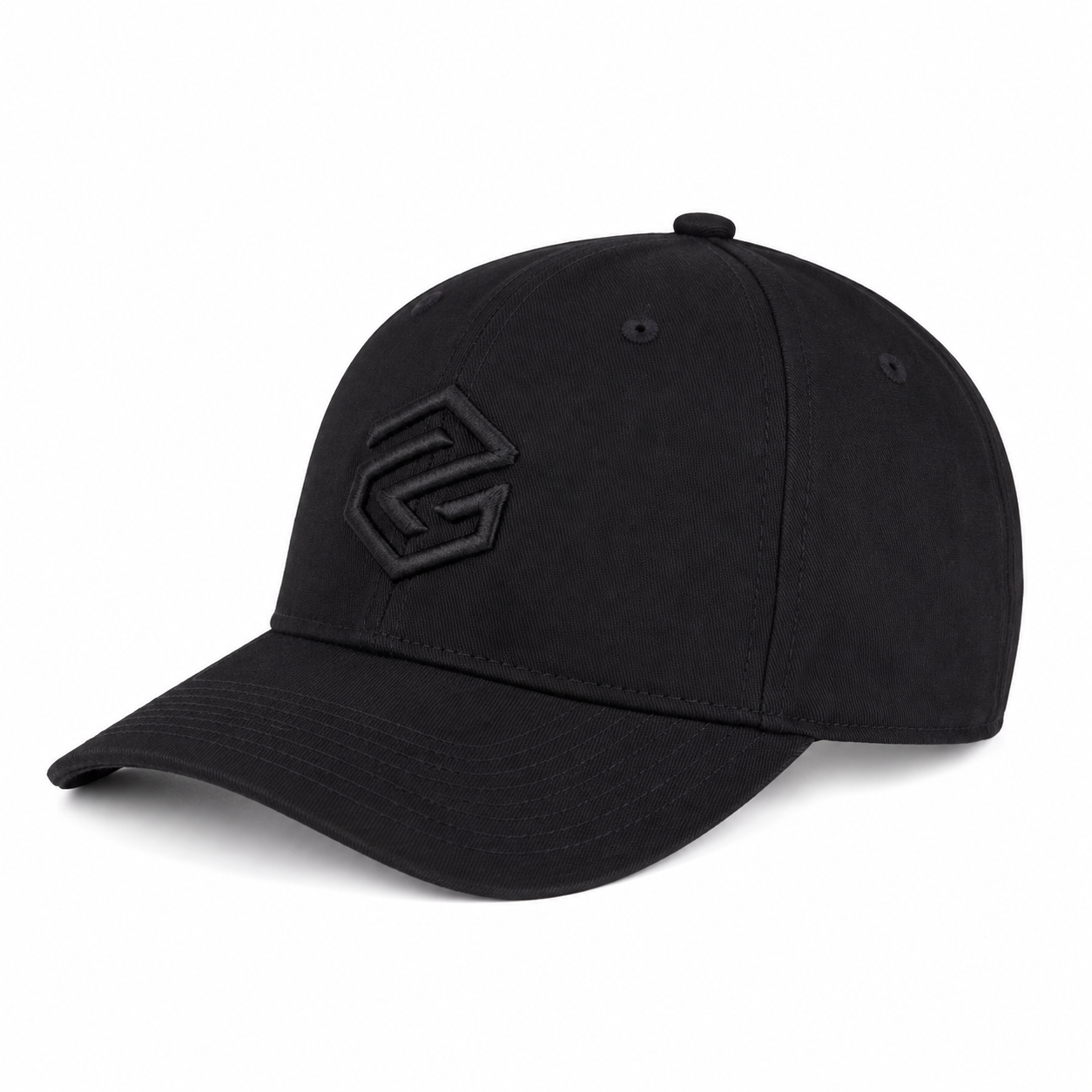 Program cap side black on black