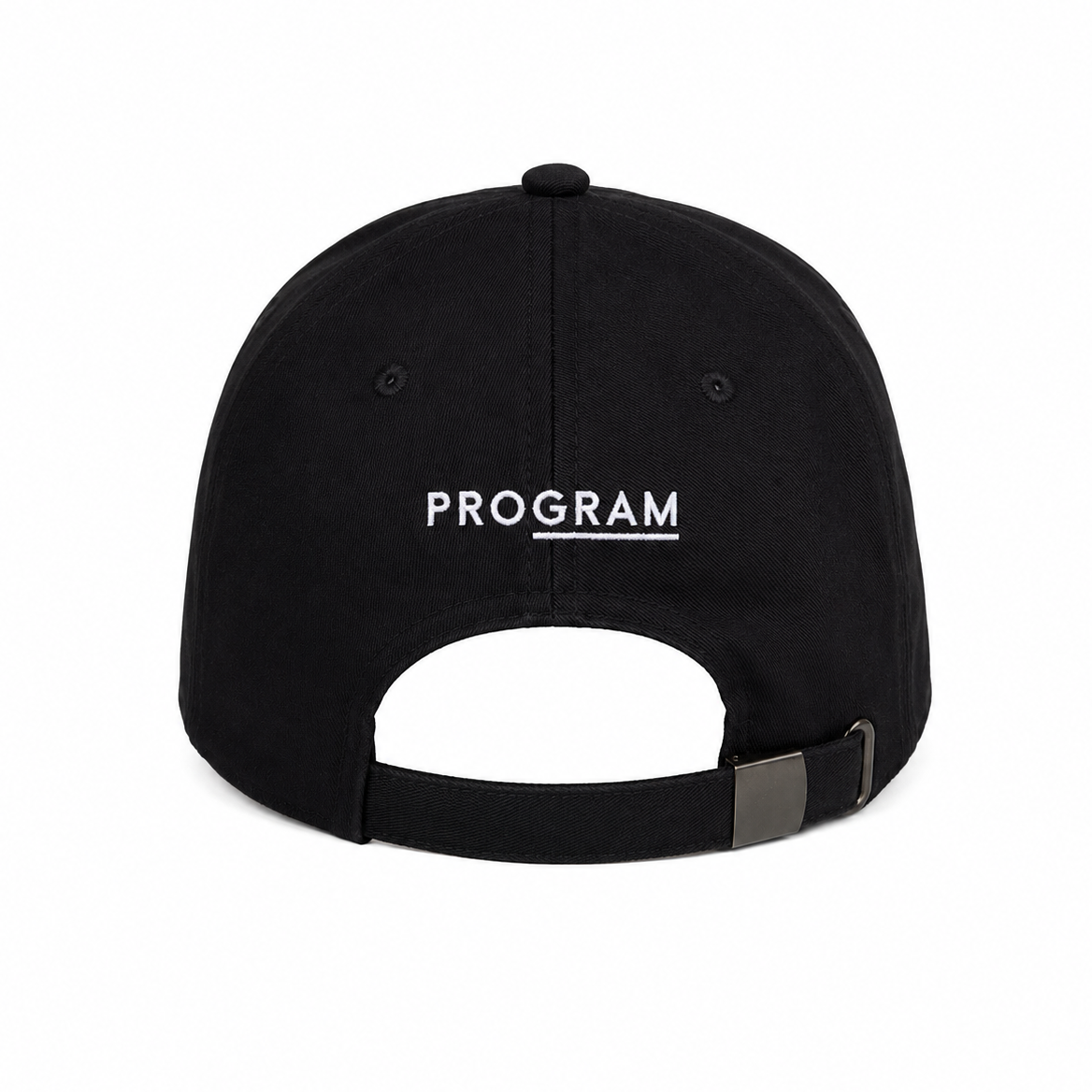 Program logo cap black back