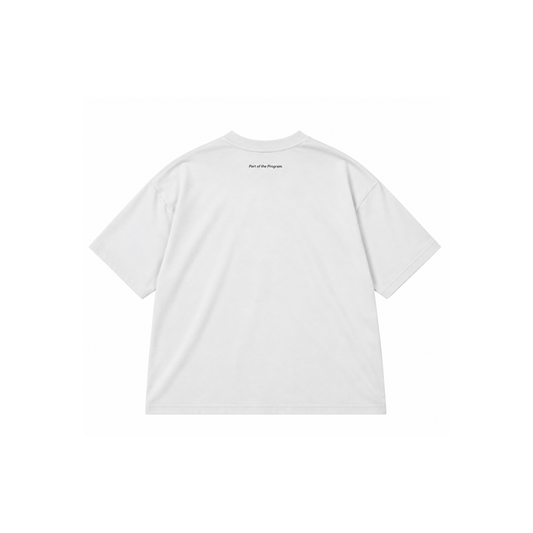 Programs oversized tee white back