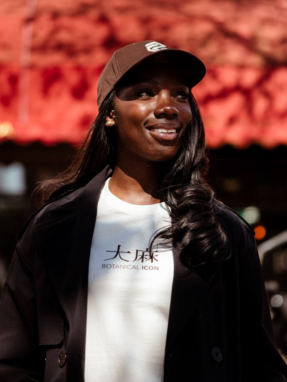 Girl wearing program cap 