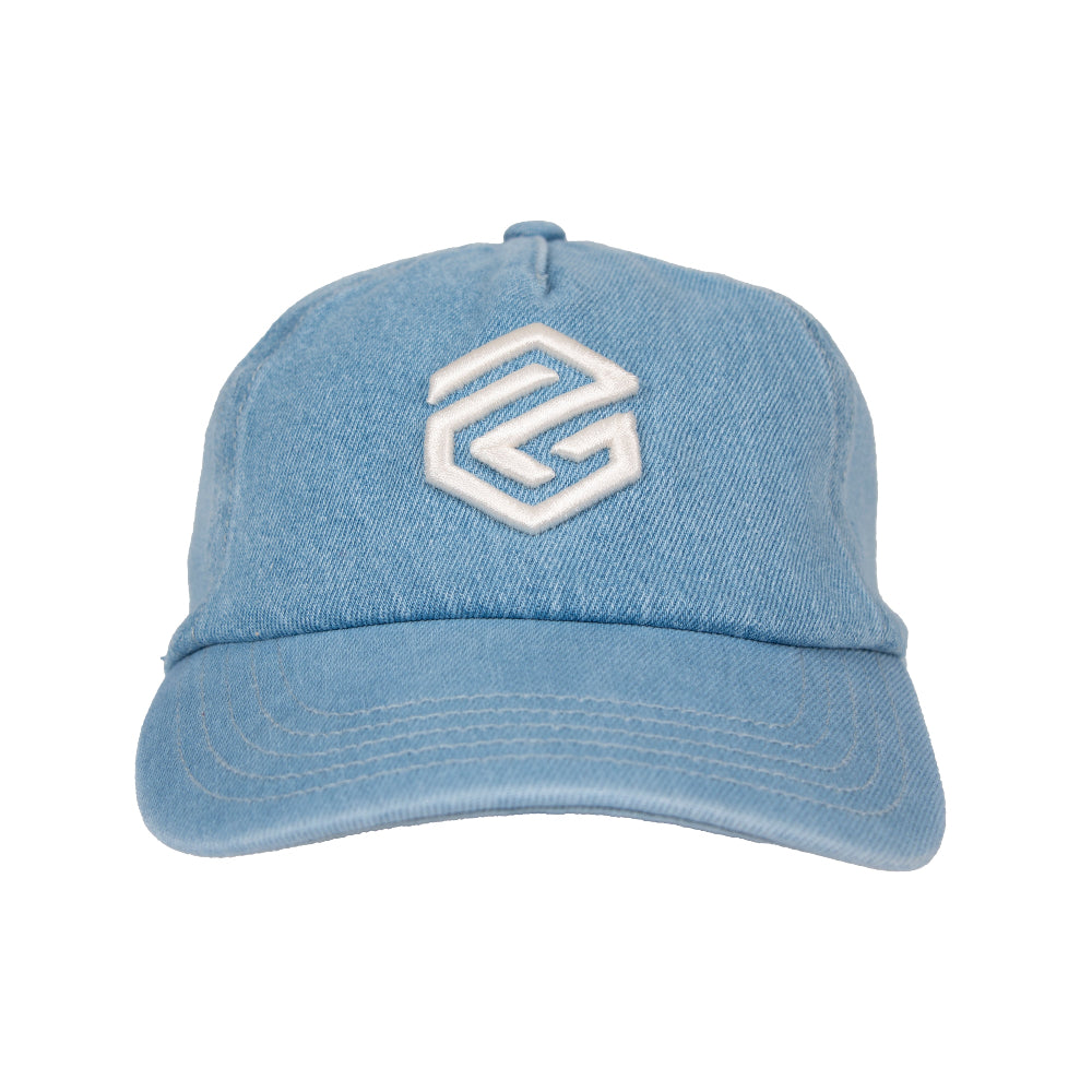program blue denim cap front